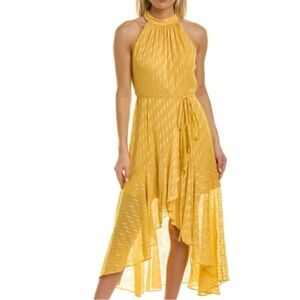 Maison Tara Yellow High Low Dress